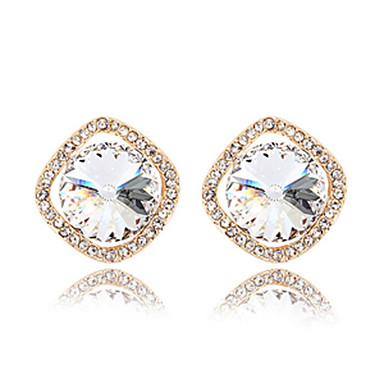 Снежинки Pattern Кристалл с кольцевой Rhinestone Платиновый покрытием Серьги