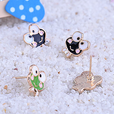 Позолоченные Frog Pattern Серьги (разных цветов, 2 пары)