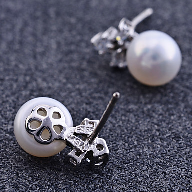Lureme 925 Silver Pearl серьги стержня