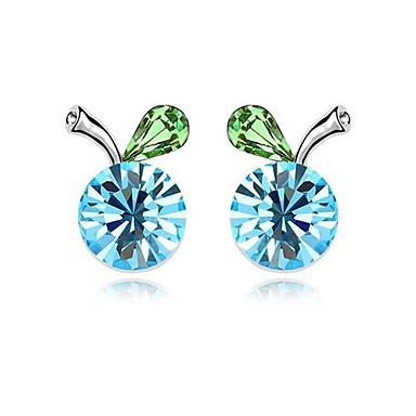 (1 пара) Мода (Слива-лист Краб) ВМС сплава серьги стержня