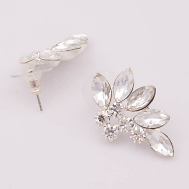 Листья формы Сплав Rhinestone Серьги (золото)