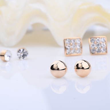 Площадь сплава циркония серьги Set (3 пары)