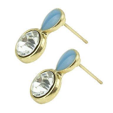 Мода вода падения синий серьги стержня