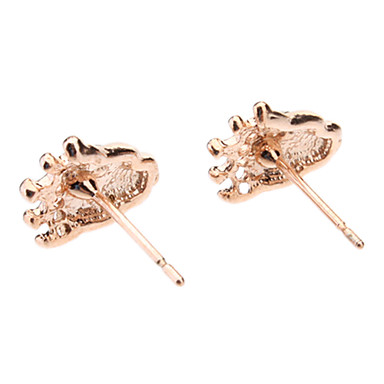 Rose Gold Crown Skull серьги с бриллиантами Стад глаз
