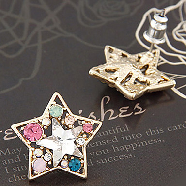 Позолоченные серьги сплава Циркон Звезда Pattern