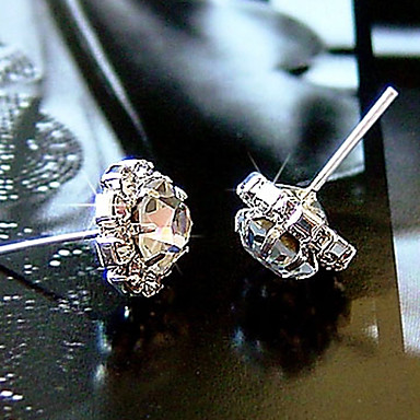 Простой моде блестящие Rhinestone подсолнечника женские модели циркон серьги E576