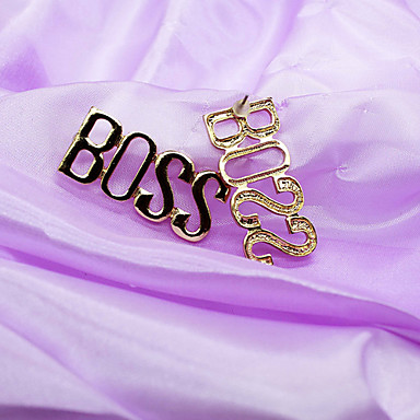 Золотые серьги стержня Boss