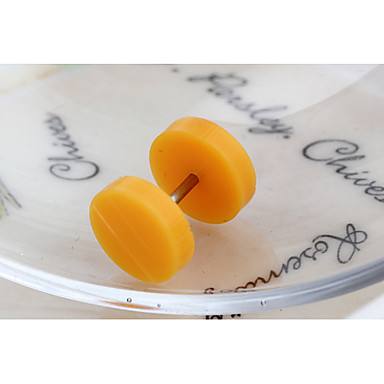 Мода Разные цвета Акриловые серьги стержня (желтый, черный) (2 пары)