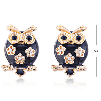 Lureme Vintage эмали сплава серьги Совы