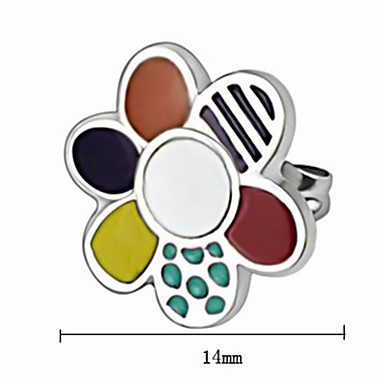 Titanium Flower Стад Серьги с подарочной коробке