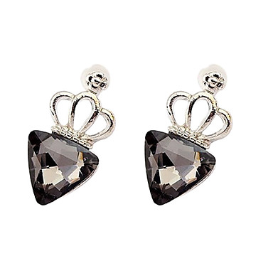 Серебряный позолоченный сплав TRIANGL Royal Crown Pattern Серьги (разных цветов)