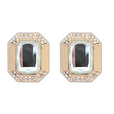 Европа и Соединенные Штаты Суд Темперамент площади Gemstone Стад Серьги
