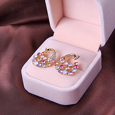 Элегантная дама темперамента Rhinestone серьги с бриллиантами шпильки женщины павлина E830