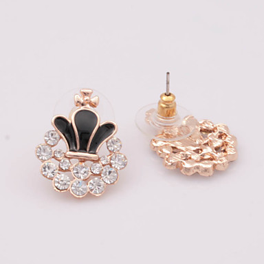 Позолоченные серьги Pattern Crown Циркон
