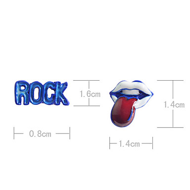 Рок серьги язык акриловые