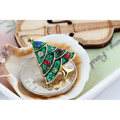 Мода Рождественская елка (треугольник падения) Темно-зеленый кристалл серьги стержня (темно-зеленый) (1 пара)