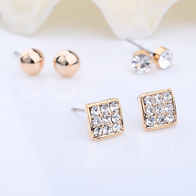 Площадь сплава циркония серьги Set (3 пары)
