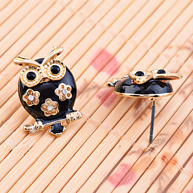 Lureme Vintage эмали сплава серьги Совы