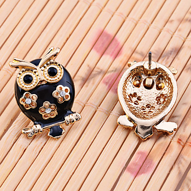 Lureme Vintage эмали сплава серьги Совы