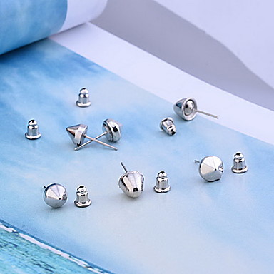 nk Стиль Rivet серьги (3 пары за комплект, разных цветов)