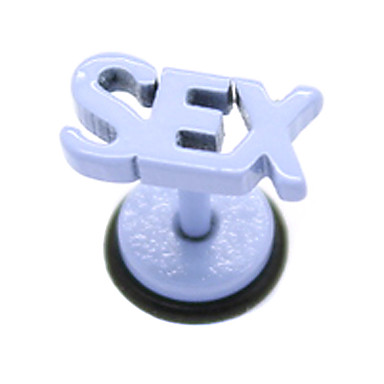 1PCS Candy Цвет Титан Сталь Letter Pattern Серьги (разных цветов)