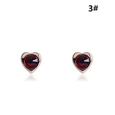 Имитация родия Heart Shape Сплав Серьги