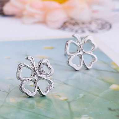 Женщин Сплав Four Leaf Clover Pattern Серьги