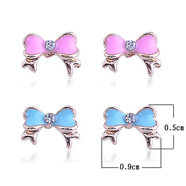 Позолоченные Bowknot Pattern Серьги (разных цветов, 2 пары)