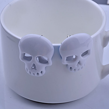 Акриловые серьги Skull (разных цветов)