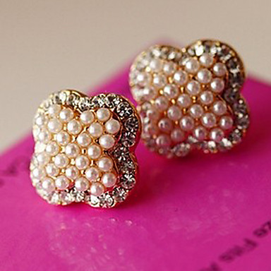 подарок для подруги старинных четыре листа клевера золотой сплав СЕРЬГУ