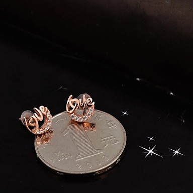 Sweet Love Полумесяца Diante S925 Посеребренная серьги стержня