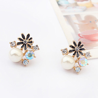 Pearl Малый Стад Серьги Цветочные