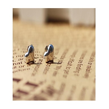 Классический женский Серебряный Diand Стад Серьги (1 пара)