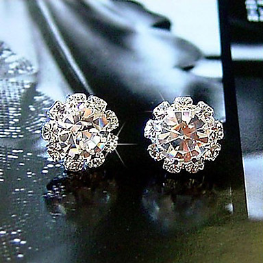 Простой моде блестящие Rhinestone подсолнечника женские модели циркон серьги E576