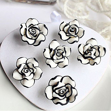 Сладкий (Роуз) Blackandwhite сплава серьги стержня (1 пара)