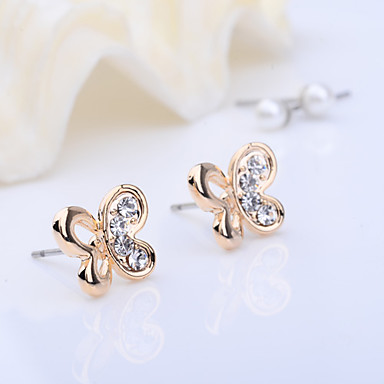 Форме бабочки сплав Циркон Серьги Set (2 пары)
