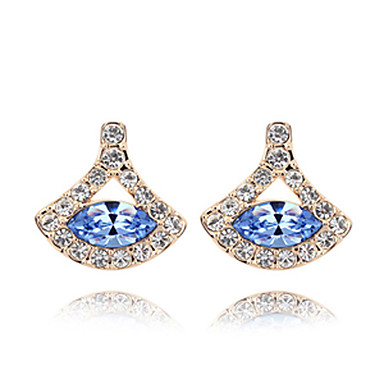 Кошачий глаз формы Crystal Rhinestone пограничного 18K позолоченный Серьги