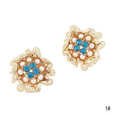 Изысканный цветочный Rhinestone Серьги (разных цветов)