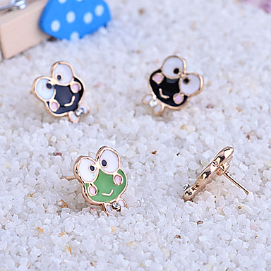 Позолоченные Frog Pattern Серьги (разных цветов, 2 пары)