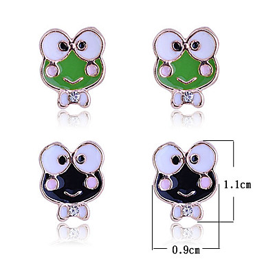 Позолоченные Frog Pattern Серьги (разных цветов, 2 пары)
