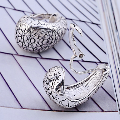 Lureme Vintage Waterdrop Сплав Вырезают Parttern Серьги клип