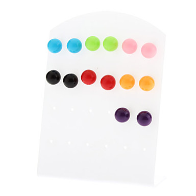 Многоцветный шарового пальца Серьги (Random Color)