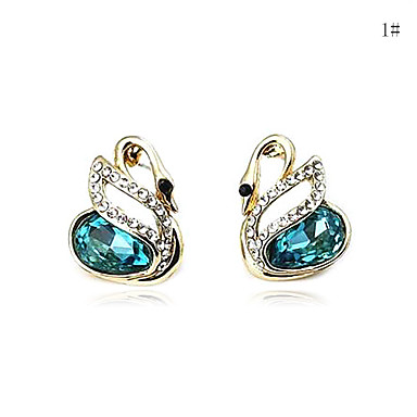 Прекрасный Crystal Swan Pattern Серьги (разных цветов)