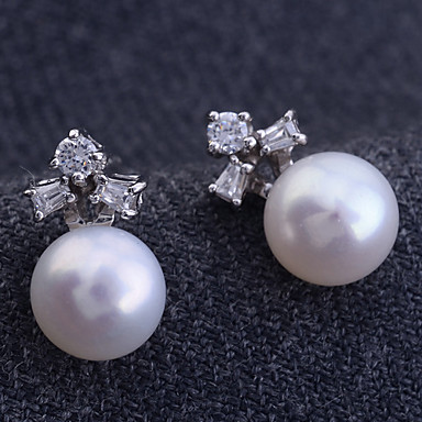 Lureme 925 Silver Pearl серьги стержня