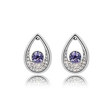 капли воды Crystal Design и платины покрытие серьги сплава