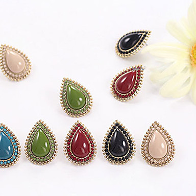 Позолоченный сплав Waterdrop Pattern Серьги (разных цветов)