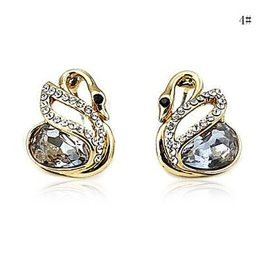 Прекрасный Crystal Swan Pattern Серьги (разных цветов)