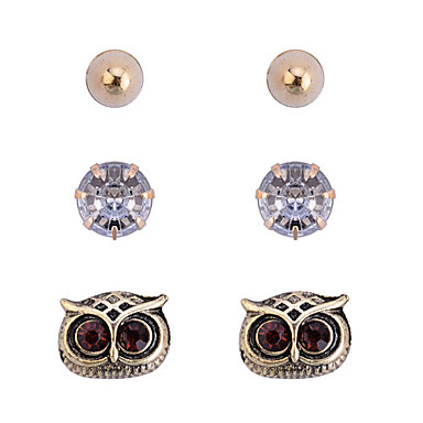 nk Стиль Rivet Сова Pattern Серьги Set (3 пары за комплект)