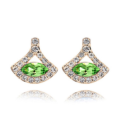 Кошачий глаз формы Crystal Rhinestone пограничного 18K позолоченный Серьги
