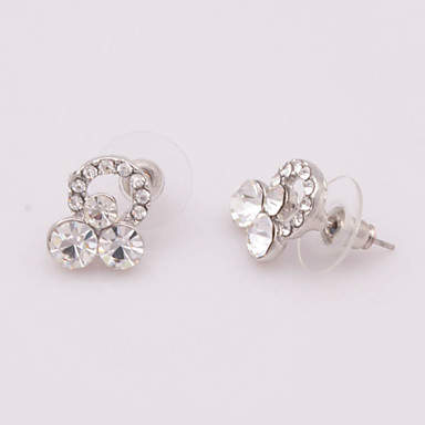 Серебряные серьги Сплав Rhinestone